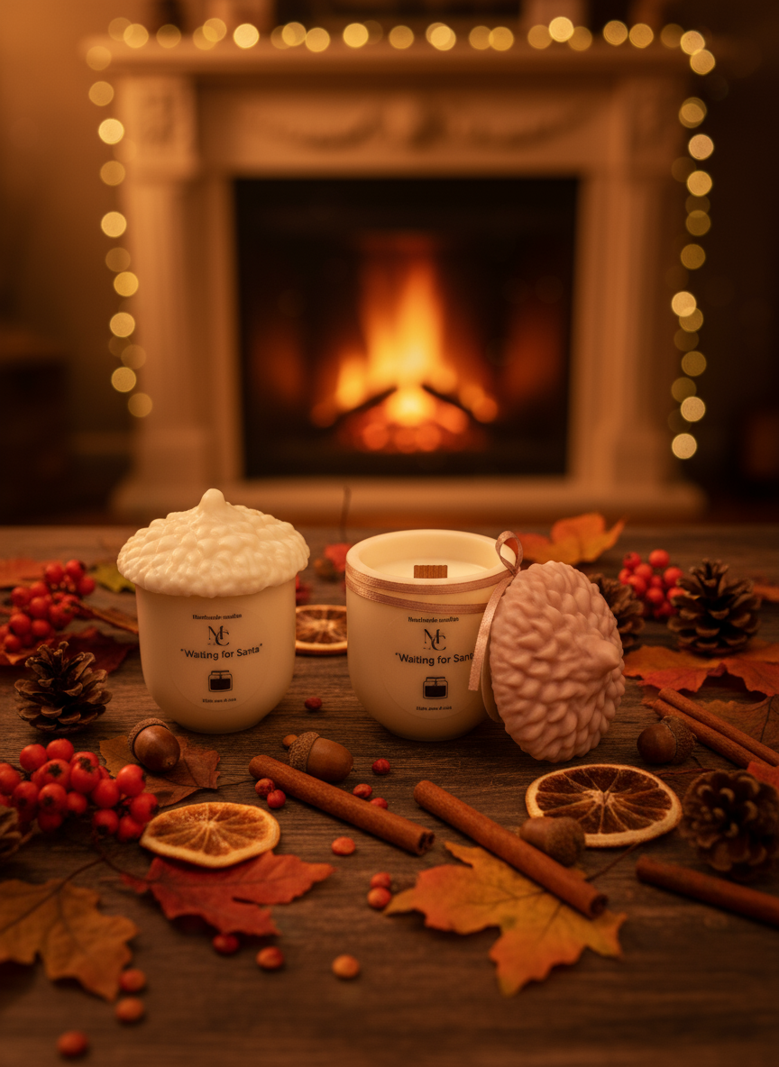 Banner con candela L'autunnal